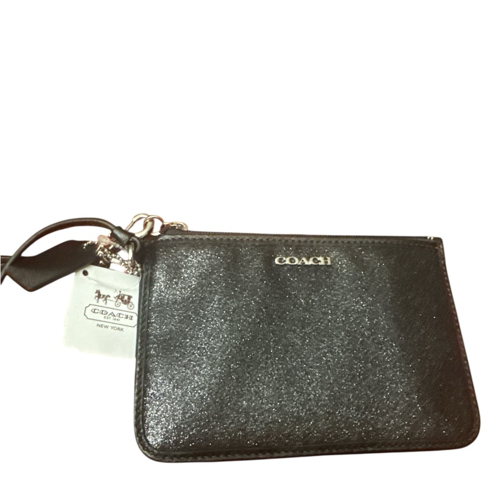 Coach Black Glitter Wristlet NWT in box ***GIFT READY***